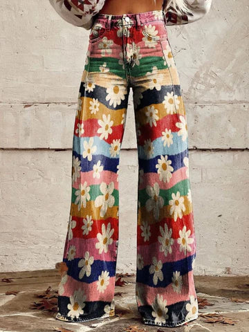 Estella™ | Wijde Boho Vintage Broek