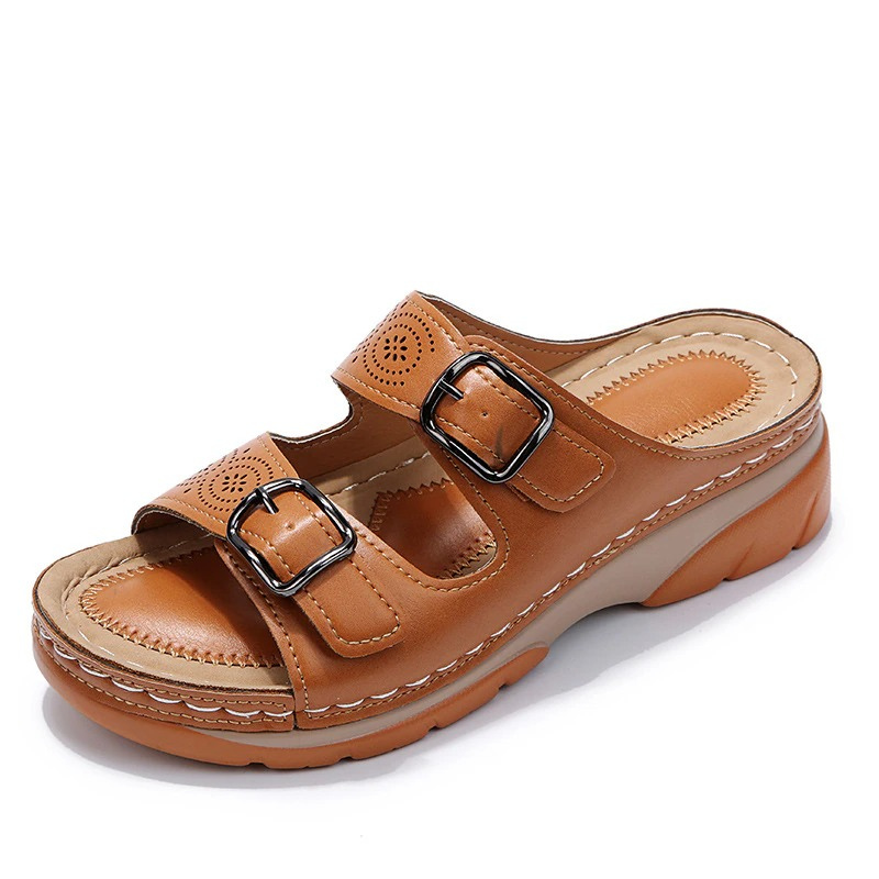 Liv™ - Orthopedische leren sandalen