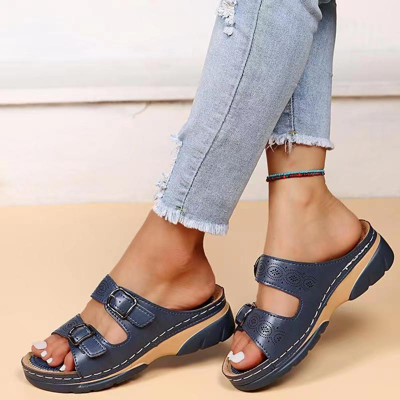 Liv™ - Orthopedische leren sandalen