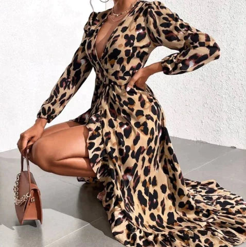 Lisandra™ - Elegante leopard jurk