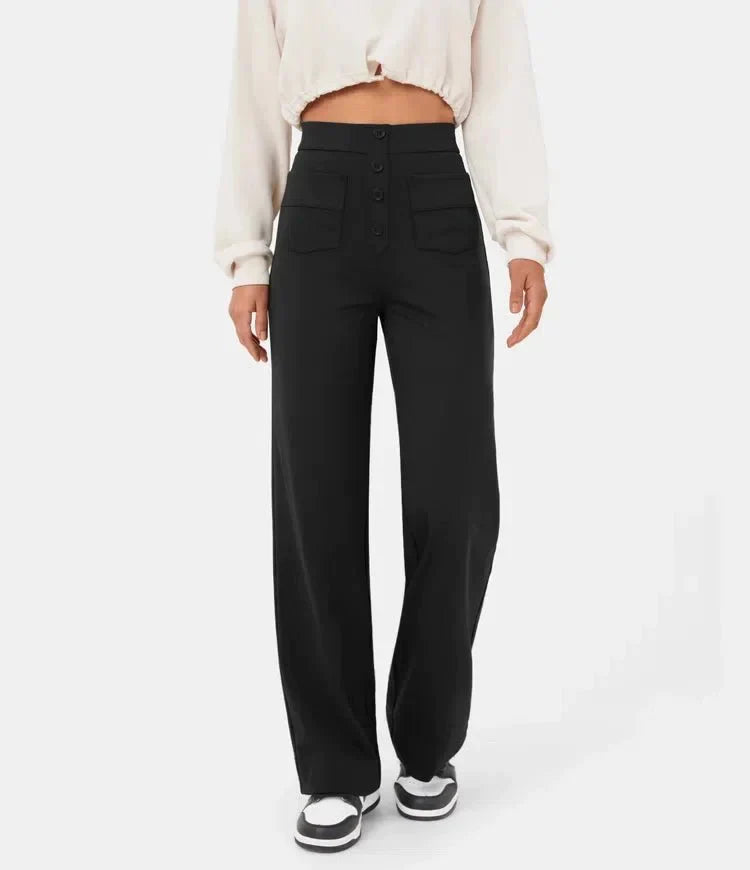 Floor | High-waisted elastische casual broek