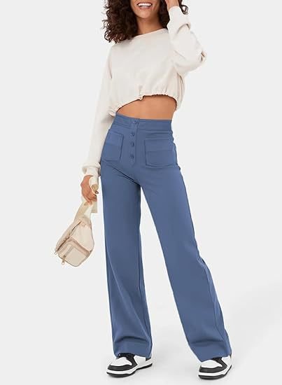 Floor | High-waisted elastische casual broek