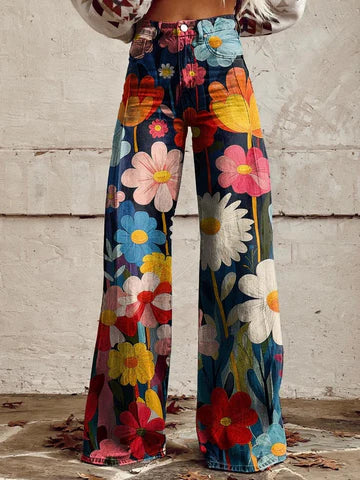 Estella™ | Wijde Boho Vintage Broek